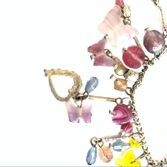 Glass butterfly bead.bracelet charms toggle clasp - Picture 5 of 8